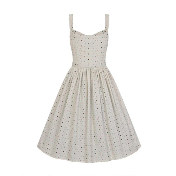 Collectif Vintage Jemima Polka Dot Swing Dress - Picture 2 of 13